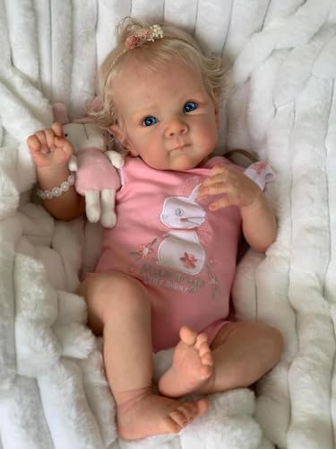Zero Pam Reborn Baby helsilikon verklighetstrogen flicka-45 cm Reborn docka med hår, babydockor som äkta, verklighetstrogna babydockor, Reborn dockor, Poseable 3D-huddockor, babydocka för flickor med