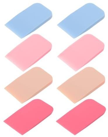 SHOWERORO 8PCS Silicone Foundation Applicator Brushes | Multi-use Skin Care Spatula Set For Facial Mask Jelly Mask Makeup Application | Blue Pink Khaki Rose Red
