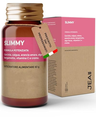 JEA Integratore con Garcinia Cambogia, Caigua, Arancia Amara, Fucus e Coleus - Supporto Dieta e Attività Sportiva con Cromo e Vitamina C - 120 Compresse