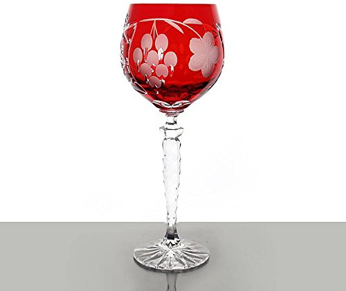 Weinglas Weinkelch Römer Traube Orange 300 ml Handgeschliffen Kristall