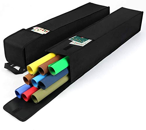 Dokon 2x Aufbewahrungstasche für Geschenkpapier, Wasserdicht, Schwerlast Reißfest 600D Oxford Gewebe Weihnachtspapier Geschenkpapier Aufbewahrung Organizer Tasche (74x13cm) - Schwarz