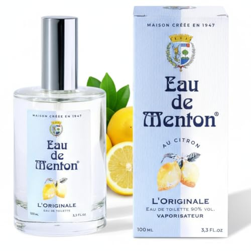 Eau de Menton - Lemon Eau de Toilette - Natural Vegan Citrus Fragrance - Light Fresh Unisex Perfume - Made in France - 3.4 fl oz (100 ml)