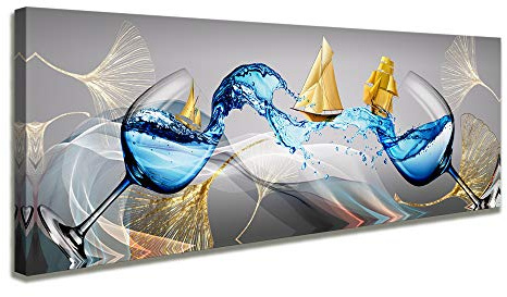 Visario WTD 5754 - Stampa su tela con fantasia digitale, elegante panorama su tela, pronta da appendere, 120 x 40 cm