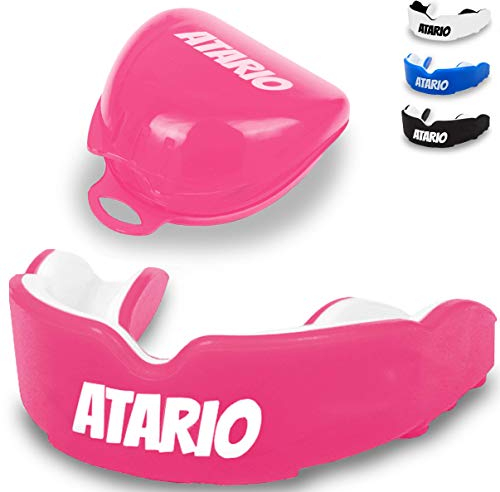 ATARIO® Mundschutz Mit Perfektem Halt [Inkl. Transportbox] - Zahnschutz Kampfsport [BPA-frei] für Boxen, Kickboxen, Muay Thai, MMA, Football - Herren & Damen Mouthguard