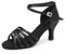 Latein Tanzschuhe für Damen Schwarz Professionelle Tanzschuhe Ballsaal Party Salsa Tanzübung Performance Schuhe Schwarz 7 cm 39 EU