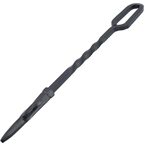 AB Tools 17.5 Loop Top Hook Twisted Poker Fire Coal Wood Burner Steel Metal 450mm