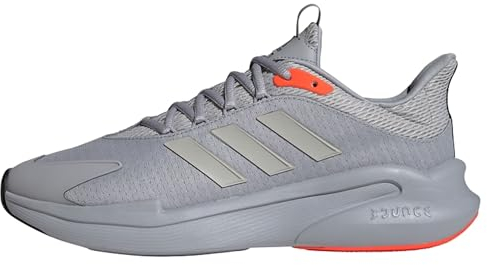 adidas Herren AlphaEdge + Shoes Laufschuhe, Halo Silver/Grey Two/Solar Red, 44 2/3 EU
