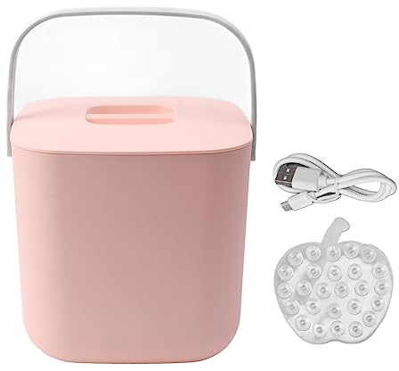 Fockety Lavavajillas Portátil de Encimera, Mini Lavavajillas de Limpieza Profunda 18W 8.5V 2A 2000mah Apagado Automático Lavavajillas para Vajilla Frutas Vegetales para Apartamentos (Pink)