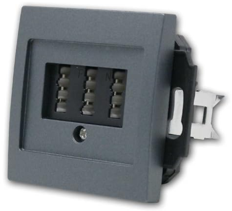 MCPOWER - TAE-NFN-Anschlussdose | FLAIR | UP, anthrazit, 3x 6-polig, für NTBA, DSL-Splitter, Anrufbeantworter, Modems und Gebührenanzeiger, Telefon