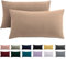 Kissenbezug 40 x 80 2er Set - Kopfkissenbezug 40x80 Beige Für Kissen 100% Mikrofaser Kissenhülle Bügelfrei & Knitterfrei mit Reißverschluss