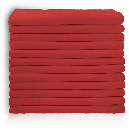 Sweet Needle Juego de Servilletas de Tela Rojo Alta absorbencia para derrames, Lavables, Resistentes a Las Arrugas, Reutilizables Uso para cenas diarias, Ocasiones Especiales y Eventos Paquete de 12