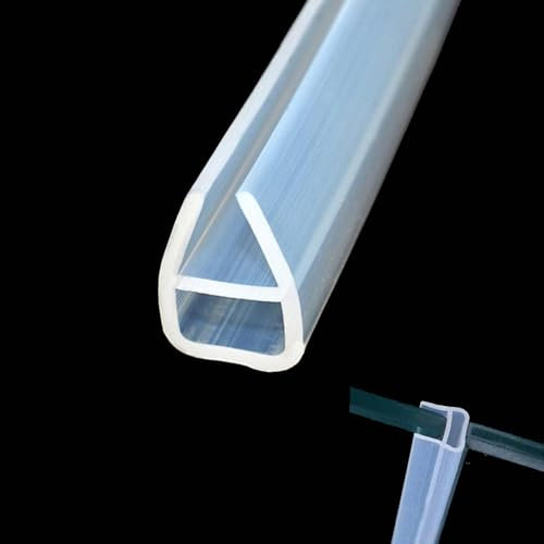 ACESOME Duschtürdichtung für Glastüren 2 Meter, Duschdichtungen für Duschtüren, Silikon Dichtung Dusche Glastür (U Shape, Dichtet Fugen von 3-7 mm ab, für 6 mm dickes Glas)