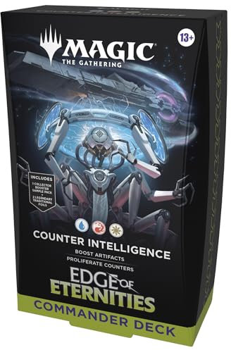 Magic: The Gathering Am Rande der Ewigkeiten Commander-Deck – Marken-Intelligenz (Deck mit 100 Karten, Sammler-Booster-Probepackung mit 2 Karten + Zubehör) (Englische Version)