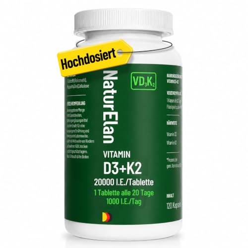 Vitamin d3 k2 hochdosiert - 20000I.E./Tablette, 1 Tablette alle 20 Tage