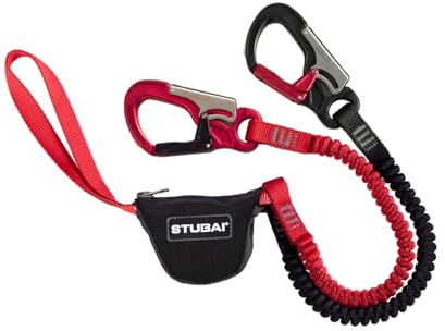 STUBAI Klettersteigset Basic Light 988474 | Komplettes Klettersteigset EN 958 Zertifiziert, 470 g leicht, 27 kN Bruchlast | Y-Form mit Bandfalldämpfer, ergonomische Karabiner, Profiqualität für Klet