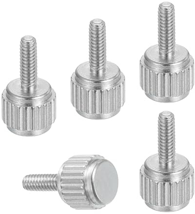 QUARKZMAN 5 Piezas Tornillos De Calibrador Vernier M2 X 6mm Pernos Métricos | Tornillos De Mano De Cabeza Plana, De Cabeza Redonda Moleteados Perillas, Acero Inoxidable