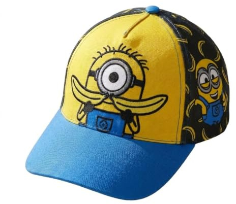 Gorra Visera Curva Minions Niños con Visera - Gorra Infantil Minions Cómoda, Transpirable y Ligera, Verano Ajustable, Protección Solar Playa, Piscina y Excursiones