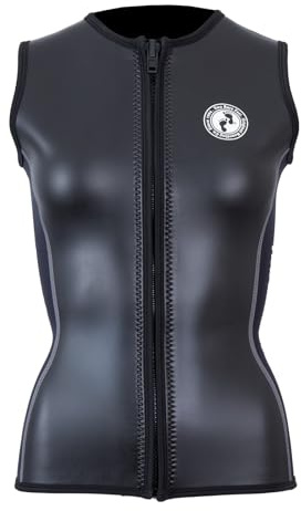Two Bare Feet Womens GlideSkin 3mm Sleeveless Wetsuit Jacket – Neoprene SUP Top for Paddleboarding, Surfing, Kayaking & Open Water Swimming – Thermal Windproof Vest