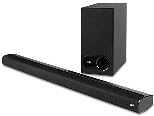 Polk Audio Signa S2 Soundbar with Subwoofer, HDMI ARC, Soundbar for TV with Bluetooth, Dolby Digital, AUX, Optical Input, Black