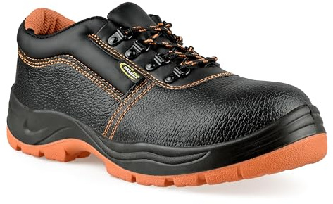 PALLSTAR Viper S3 Zapatos de Seguridad para Hombre S3, Resistentes al Agua, al Aceite y a Altas temperaturas, Antideslizantes, tecnología Reflect, Suela ergonómica, Black Low, 44 EU