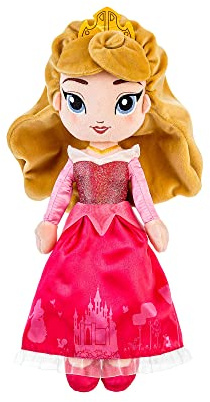 Disney Store Aurora Offizielles Kuscheltier aus Dornröschen, 37 cm, weiche Puppe mit Stickdetails, klassischem Prinzessinnen-Outfit mit glänzendem Top, geeignet ab 0 Jahren
