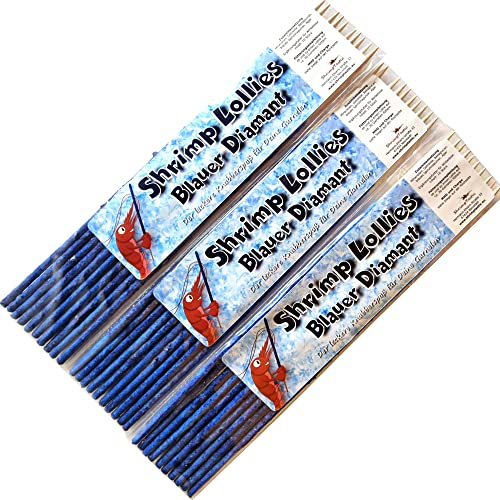 Shrimp-Lollies Blauer Diamant (3x10 Stück) / Garnelen Lollies Futter Mineralien Sticks Futterstangen