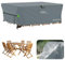 Velway Abdeckung für Gartenmöbel Wasserdicht - 200x160x74cm Rechteckig Schutzhülle Winddicht Loungemöbel Abdeckung Abdeckhauben für Gartentische Sitzgruppe Terrassenmöbel Grau