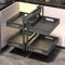 Eckschrank Mit Auszug, Links Schwingend, Organizer, Höhenverstellbar, Mit Soft-Close-Funktion, Zwei Ebenen, Ausziehbares Regal, Aufbewahrungs-Organizer