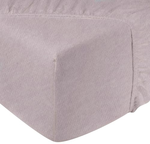 DoubleDry Spannbettlaken Jersey 140x200cm - 100% Baumwolle - Spannbetttuch - 28cm Steg - Hell Lila