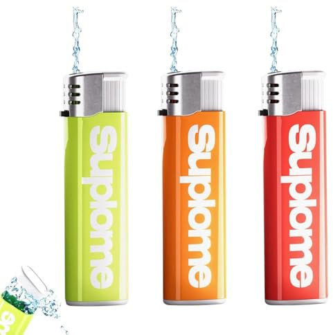 SMTelegance Prank Artikel 2 Stücke Feuerzeug Wasser Spritzt Prank Leichtere Form WasserSpritzt Prank Tricky Party Trick Requisiten Spritzendes Wasserspielzeug