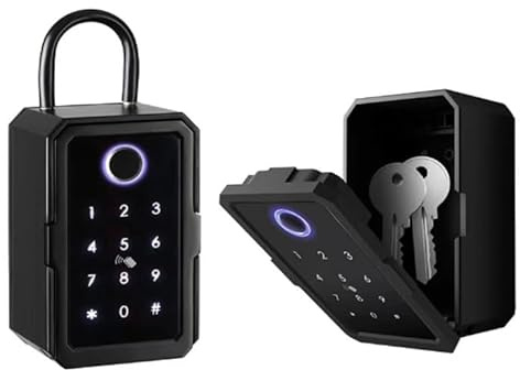BOT Schlüsselkasten KB1 TTLock – Smart Home Schlüsselsafe mit Bluetooth, Tresor, Zahlenschloss und Schlüsseltresor für Aussenbereich