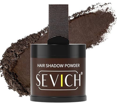 Sevich Polvo de línea capilar de 0.35 oz de gran capacidad, oculta instantáneamente la pérdida de cabello, polvo de retoque de raíces, sombra de cabello para mujeres y hombres, adelgazamiento de