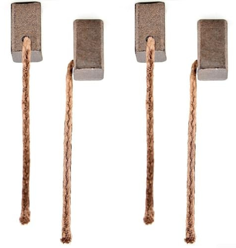 Lot de 8 balais de charbon pour moteur électrique 6 x 6 x 10 mm pour ventilateur de soufflage, essuie-glace, entretien et réparation