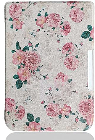 AKLiSa Fodral för PocketBook e-läsarfodral, Touch HD 3, Touch Lux 4, Basic Lux 2 läderskyddsfodral för surfplattor med datorer (MDH)