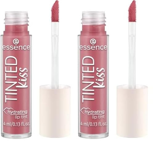 Essence Cosmetics Tinte labial hidratante TINTED kiss, hidratar/humectar, de larga duración, expresión del resultado, natural, color intenso, 4 ml (Paquete de 2)