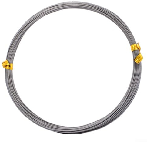 Niceminiwall Stainless Steel Fishing Leader Wire - 304 Resistant Saltwater Line for Coating, Flexible & Bite Proof, 5-10 lb Strength (Brown)(10 pounds)