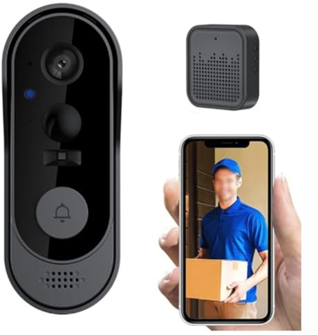 Trådlös WiFi-videodörrklocka 1080P för Tuya, visionskamera tvåvägskommunikation, smart hemövervakning, intercom dörrklocka