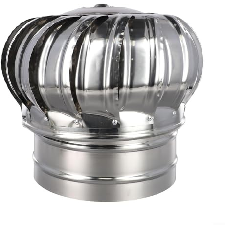 Bouchon de cheminée rotatif en acier inoxydable - Anti-courant d'air