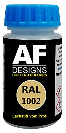 Alex Flittner Designs penna per ritocchi RAL 1002 GIALLO SABBIA opaca 50ml ad asciugatura rapida Acrilico