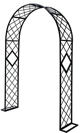Padiglione da Giardino in Metallo per Rose 180x230cm, Arco Piante Rampicanti, Arco per Rose, Arco da Giardino per Piante Rampicanti, Arco per Matrimonio, Pergolato
