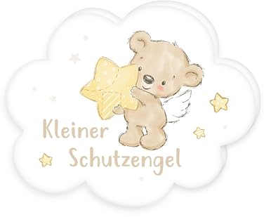 Herding Konturenkissen Kleiner Schutzengel, ca. 33 x 29 x 5 cm, Polyester, Wolkenkissen, Weiß, Twin