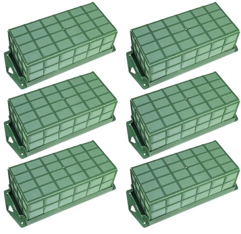 Verde Schiuma Floreale Rettangolo Gabbia Portafiori con Schiuma Floreale per Fiori Fresci Gabbia Ciotola per Tavolo Centrotavola Arrangement Floreale (6)