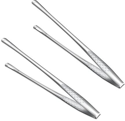 THKO Pinze da Cucina Inox Set: Pinza Cucina Professionali 2Pezzi - Pinze Cucina Acciaio Multiuso 24.5cm - Pinza Ghiaccio - Utensili Cucina per Barbecue, Chef, Bistecche, Cucinare