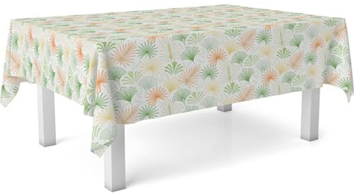 ECOMMERC3 | Mantel Hule Tamaño 100x140 cm Repelente Manchas - Mantel Hule Color Palmito Verde 100% Made in Spain NO traspasan Líquidos