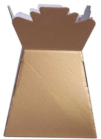Floralcraft Metallic Gold Hand-Tied Vase Florist Bouquet Box, Presentation/Transporter Box/Flower Plant Aqua Boxes, (Pack of 20)