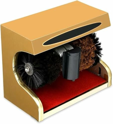 Commercial Shoe Polishing Machine, Electric Shoe Shine Polisher with Double Combination Brush, Ideal for Family, Hotel, Bank