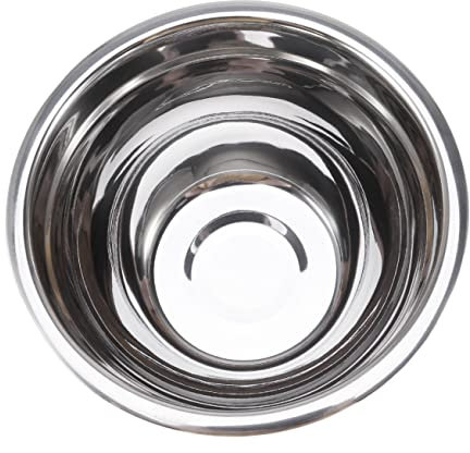 SOIMISS Ciotola in Acciaio Per Mescolare e Servire Ciotola Per Macedonia Di Frutta e Verdure Arrotondato Base Piatta Dimensione