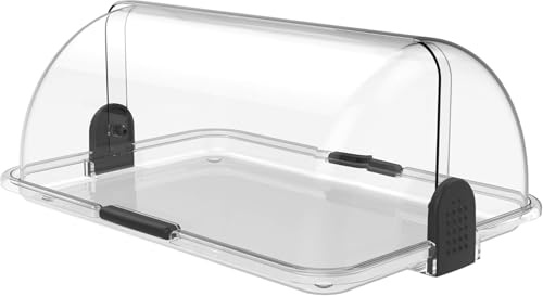 Vetrinetta da banco trasparente self service contenitore 46 x 31 x19 Vetrina buffet porta dolci espositore brioche vivande doppia apertura CERTIFICATA