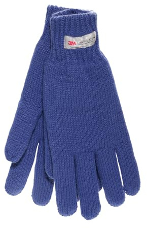 GM Apparel Ladies 3M Thinsulate Gloves | Thermal Knitted Gloves | Extra Warm & Lightweight Outdoor Winter Ski for Women - Denim