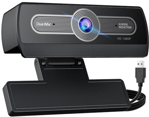 XOCLON Cámara web Full HD 1080P para laptop, cámara web de escritorio con micrófono, cámara de transmisión USB Plug & Play